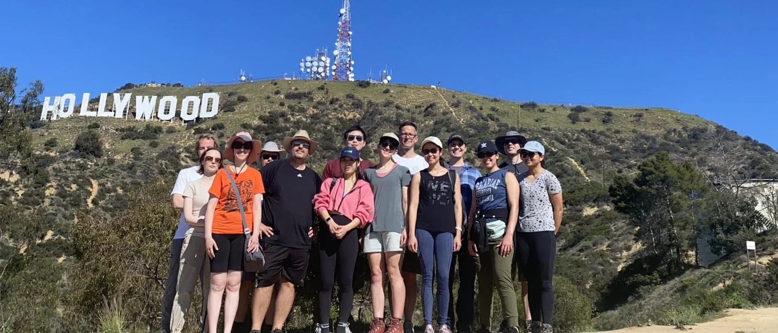 Gonen lab members on Hollywood sign hike