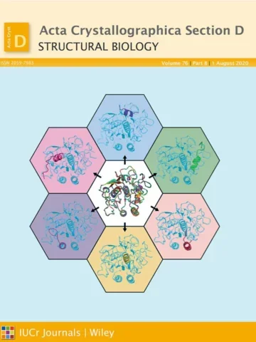 Acta Crystallogr D Biol Crystallogr., vol. 76, no. 8 cover art